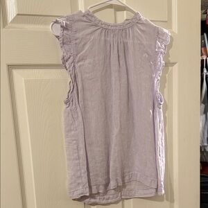 Bella Dahl 100% LINEN Light Purple Sleeveless Blouse